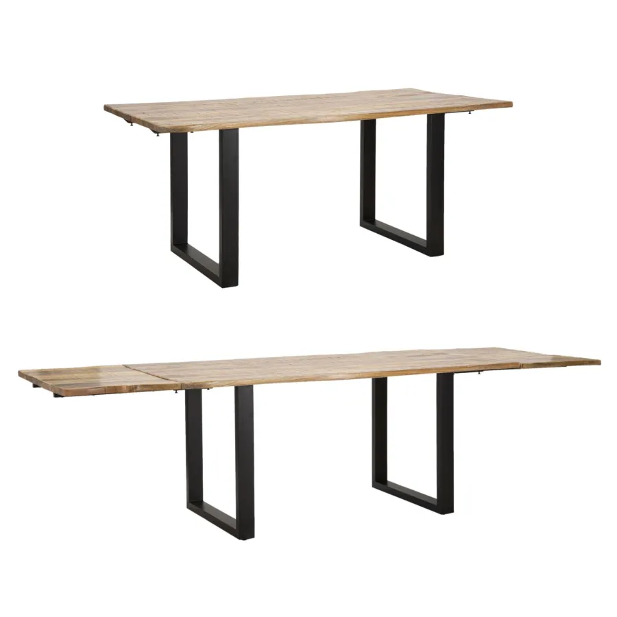 Stół jadalny EDGE ALL. 180x90x77 cm - długość całkowita 280 (drewno mango)